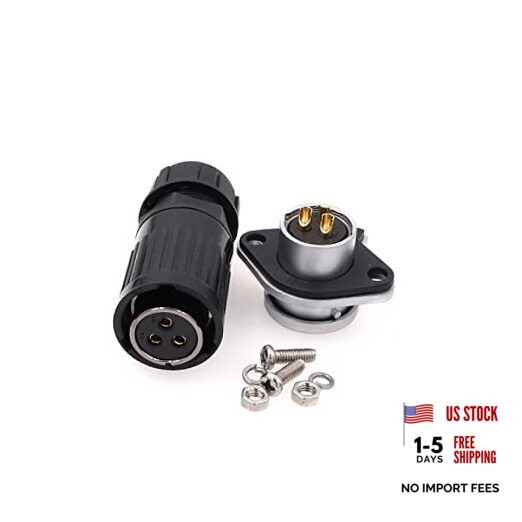 HP20 3 Pin Connector Waterproof Circular 20mm Female plug+male socket 3pin
