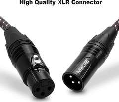 Durable 3ft XLR Braided Microphone Cables – 6-Pack with Noise Reduction Features