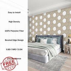SHJADE Hexagon Acoustic Panel Light Sky Blue 12pc