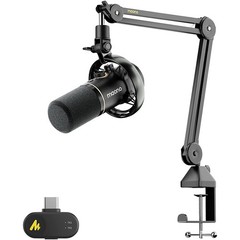 maono PD200W Hybrid Wireless Dynamic Podcast Microphone With Boom Arm