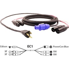 Pro Co EC1-25 25′ Combo Cable with Dual XLR and Blue powercon to Edison