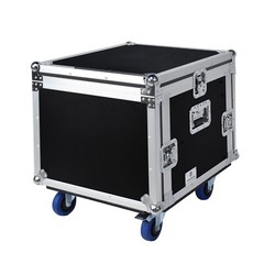 PRORECK 8U Rack Road Case 20″Depth with Slant Mixer Top Professional Flight Case