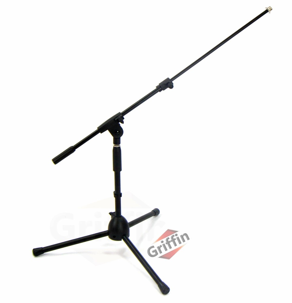 GRIFFIN Short Microphone Boom Stand | Small Low Mic Holder Guitar Amp Mount Drum
