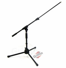GRIFFIN Short Microphone Boom Stand | Small Low Mic Holder Guitar Amp Mount Drum