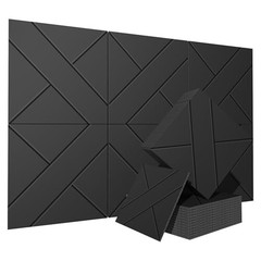 6-Pack 3D Wall Panels Sound Proof Foam for Walls – CIUIUTIC Black Style 5