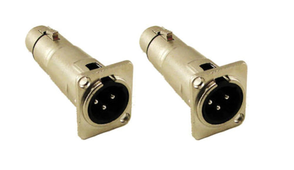 (2 PACK) PROCRAFT SVP577-1 FEED-THRU 3-PIN XLRM to XLRF Solderless Panel Mount