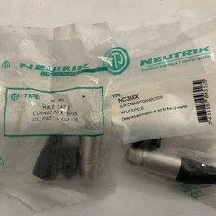 Neutrik NC3MX 3 Pin XLR Male Mic Microphone Cable Connector Mixer Nickel Plated