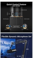 Tonor TD510 USB/XLR Dynamic Microphone for Podcasting, Recording, Streaming