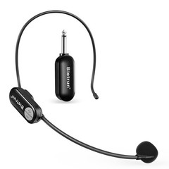 Wireless Microphone Headset with 1/4“Plug, 165ft Range, UHF Wireless Headset Mi