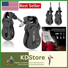 Rechargeable Wireless Guitar Transmitter & Receiver – 24-bit Clear Audio Black