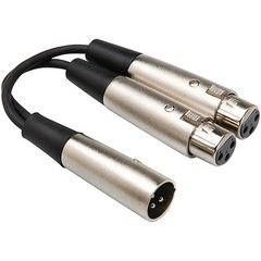 Livewire Essential YAdapter XLR Male to XLR Female Black 6 in.