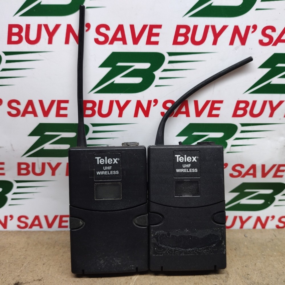 Lot of 2- Telex WT-500 UHF Wireless Beltpack Transmitter – Powers On – USED