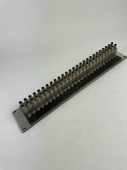 Bittree Audio Patchbay B52T 2WTHD 2×26 2RU Panel Black Normalling Terminating