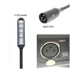 22 Inch XLR 3Pin DJ LED Light Studio Gooseneck Lamp for Stage DJ Mixer Console