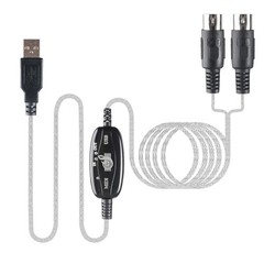 IN-OUT MIDI to USB Interface Converter Cable Music Keyboard PC Adapter Cord