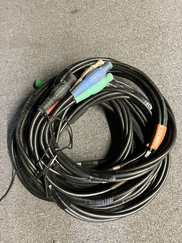 Thin Feeder Cam Lok Cable Extension 40’ Three Phase Set of 5 Camlock Series 16