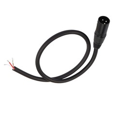 MEIRIYFA XLR Cable Microphone 3pin Pigtail Bare Wire Open End 50 cm, Black