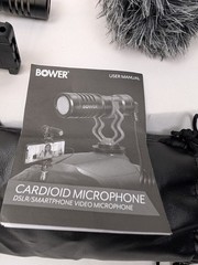 Bower Cardioid DSLR Smartphone Video Microphone Shotgun Mic Vlogging YouTube