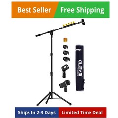 Microphone Stand for Light Microphone less than 1 LB – Tripod Boom Arm Mic St…