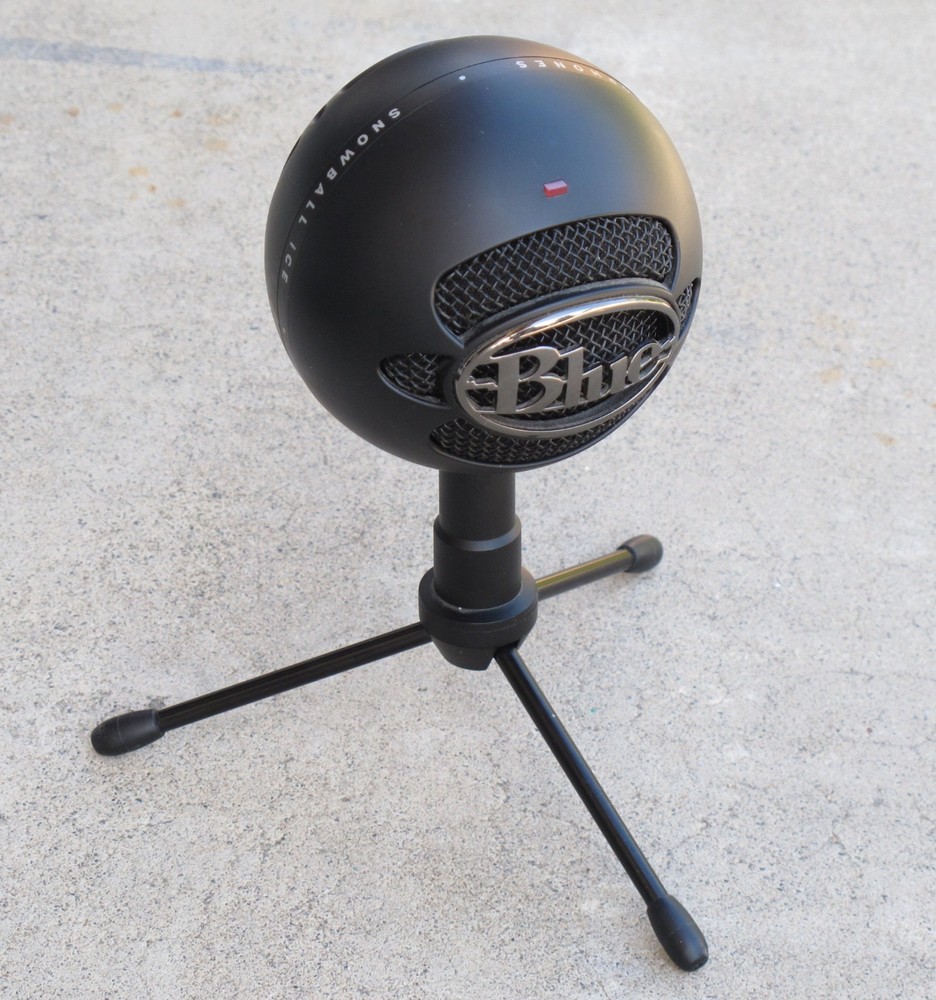 Logitech Blue Snowball Ice Microphone Tripod Stand w/ USB Cable Tested & Working