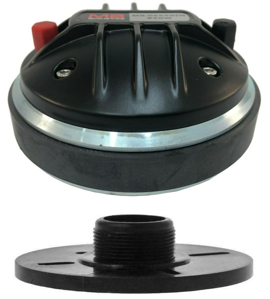 2x Titanium Compression Drivers,1.75″ VC,8Ω,650W,2/3-Bolt + Screw-In DE250TN MB
