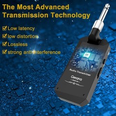 5.8GHz Wireless Guitar System – 4 Channels, Silver/Black//