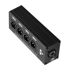 Professional 1 In 4Out XLR /6.35mm Music Splitter For Studio Live Performances