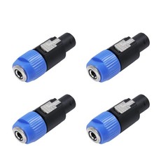 4pcs 1/4 Inch to NL4 Plug Adapter for Full Audio Bandwidth Support 20Hz-20kHz