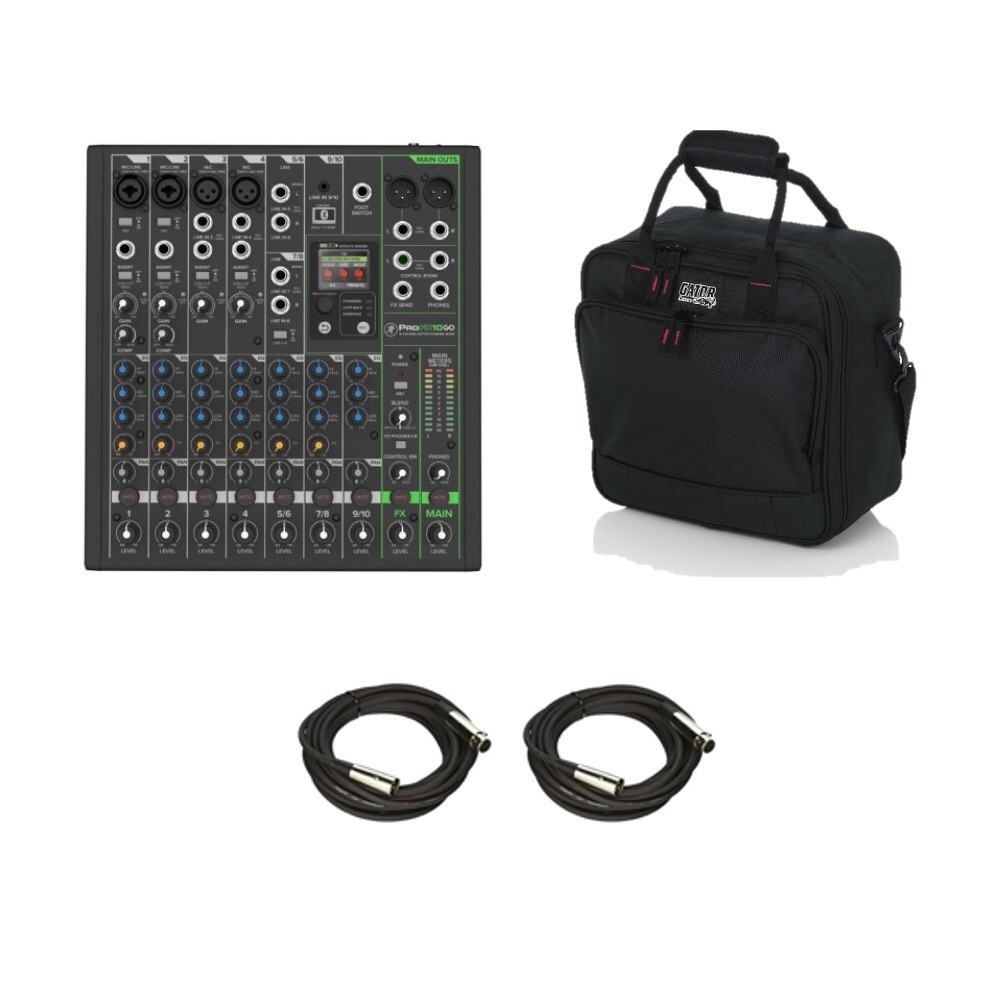Mackie ProFX10GO with Carry Bag & XLRs
