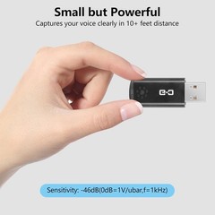 High Sensitivity USB Microphone for Clear Calls – Portable, Plug-and-Play Design