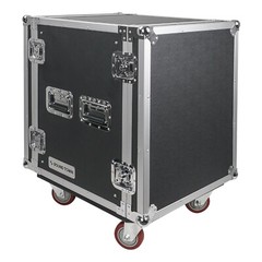 Sound Town 14U PA DJ Rack/Road Case with 21″Depth Plywood,Casters (STRC-14UW)