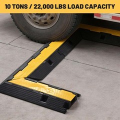 YesSources U-Turn Corner 1-Channel Cable Protector Ramp Heavy Duty Rubber Cord