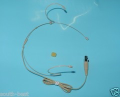 New Beige hook Headset Microphone Mic For Gtd Audio Wireless 3pin-Mini XLR