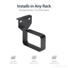 StarTech 1.5U Multi-Directional Vertical 2.4 x 3.9in (6 x x 3.9in, Black