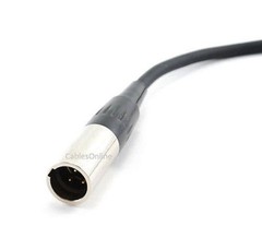 6ft Mini XLR Male Plug to Mini XLR 2-Female Lapel Mic Y-Splitter Audio Cable
