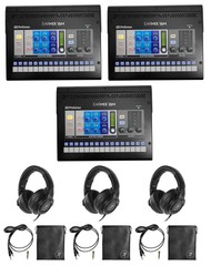 3 PRESONUS EarMix 16M 16×2 16-Ch. AVB Monitor/Headphone Mixers+Mackie Headphones