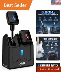 5.8Ghz Wireless Guitar Transmitter Receiver Guitar System with Charging Box f…