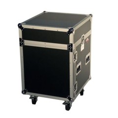 Pro X T-12MRSS 12U x 10U Slant Combo DJ / Mixer Rack Case w/ 4″ Wheels/Casters