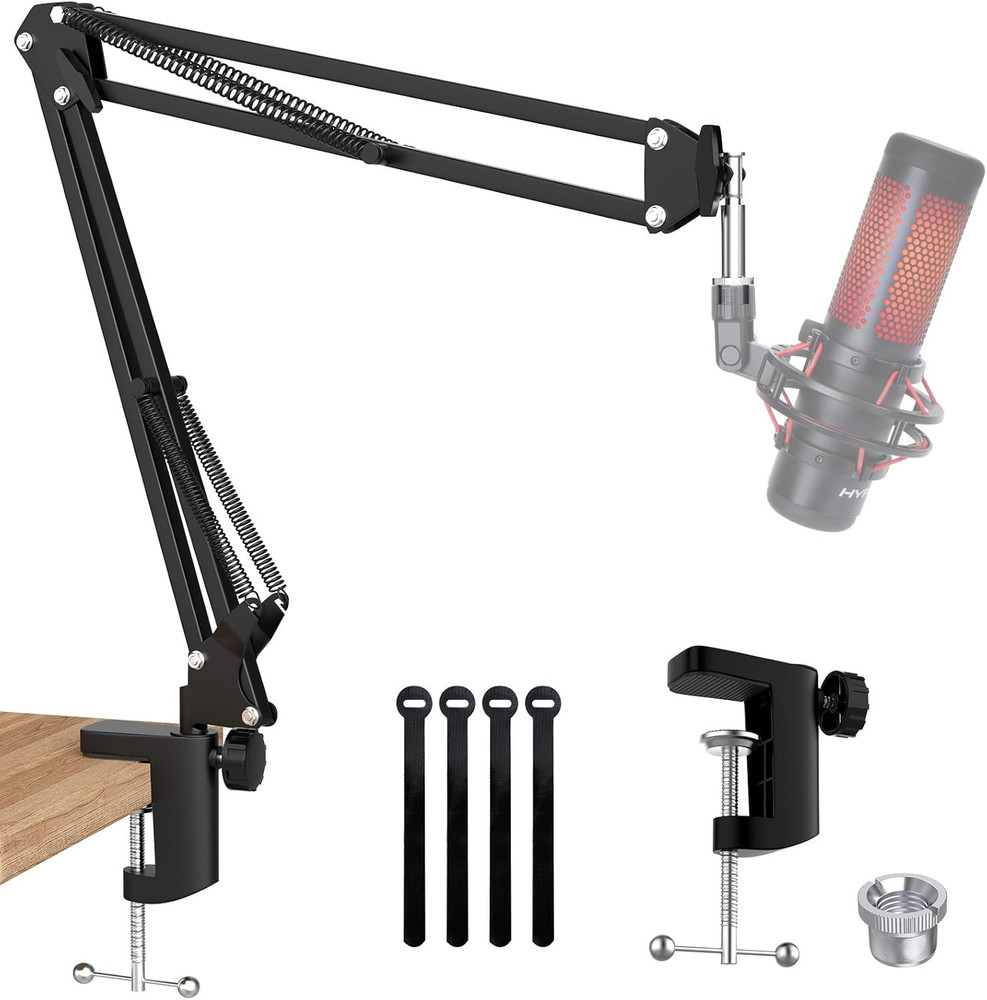 Professional Microphone Boom Arm with Adapter for Most Mic Models by SUNMON