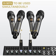 2PCS Professional Microphone Handheld Mic System Karaoke w/Receiver For Speech