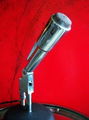 Vintage 1950’s DuKane 7A160 / Electro Voice 664 microphone LED lamp midcentury