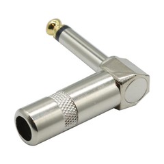 20 Audio 1/4 90 Degree Right Angle Plug 6.3mm TS Mono Male Solder Jack Connector