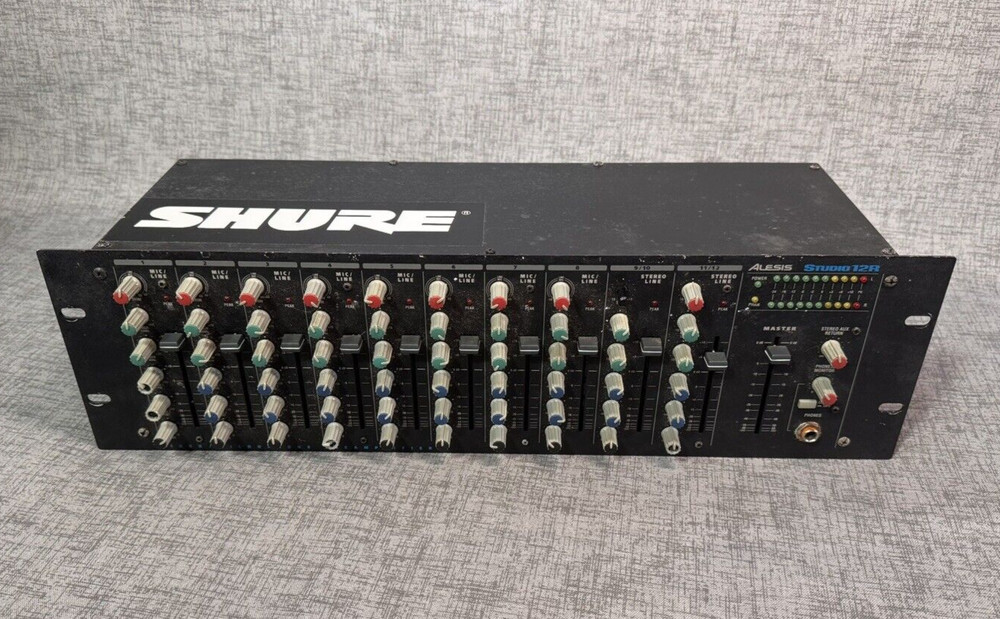 Alesis Studio 12R Rackmount 12-Ch Mixer – No Power Cord, Powers on