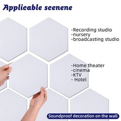 18 Pack Self-adhesive Acoustic Panels Soundproof Wall Panels 12X10X 0.4 Sound Ab