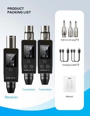 EBJ Wireless Microphone System UHF wireless XLR transmitter and receiver for …