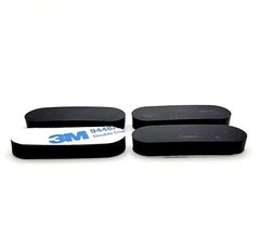 2″ x 3/4″ Oval Rubber Stick on Feet 3/16″ Thick 3M Adhesive Backing Bumper Pads