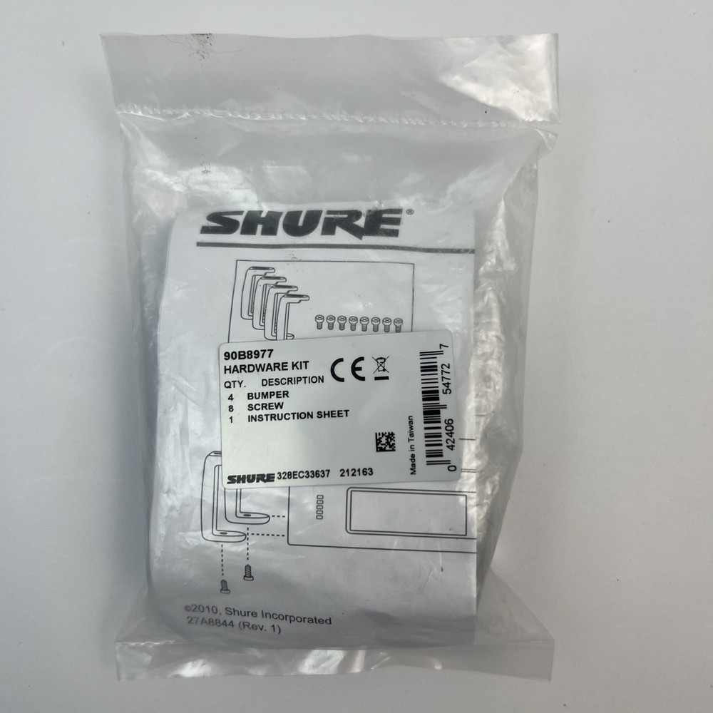 Shure 90B8977 Bumper Hardware Kit for SLX Wireless Receivers Sealed 4 Bumpers
