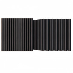Matte Black Acoustic Panels 3D Groove Sound Absorbing Boards for Walls Ceilings