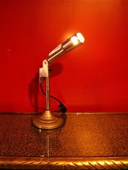 Vintage 1950’s DuKane 7A160 / Electro Voice 664 microphone LED lamp midcentury