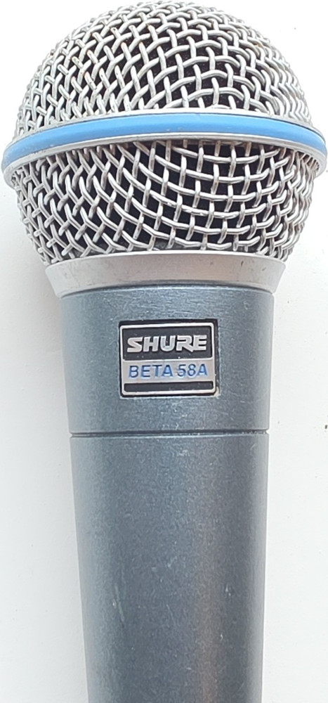 Shure BETA 58A Handheld/Stand-Held Wired XLR 3 Pin Microphone Silver/Black